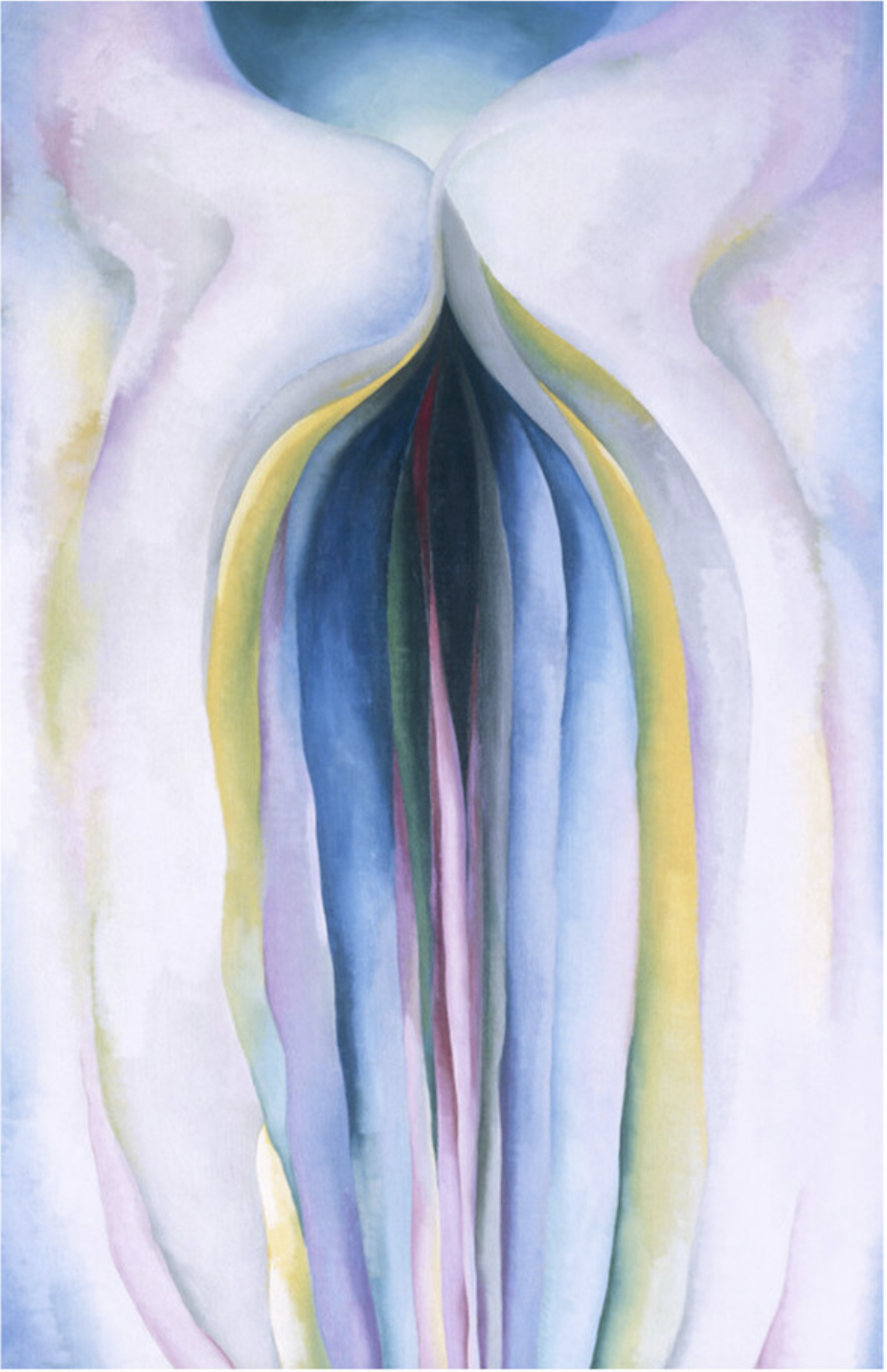 Picture "Grey Lines with Black, Blue and Yellow" by Georgia O'Keeffe