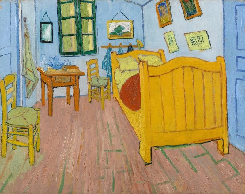 Painting "The Bedroom" by Vincent Van Gogh (1888)